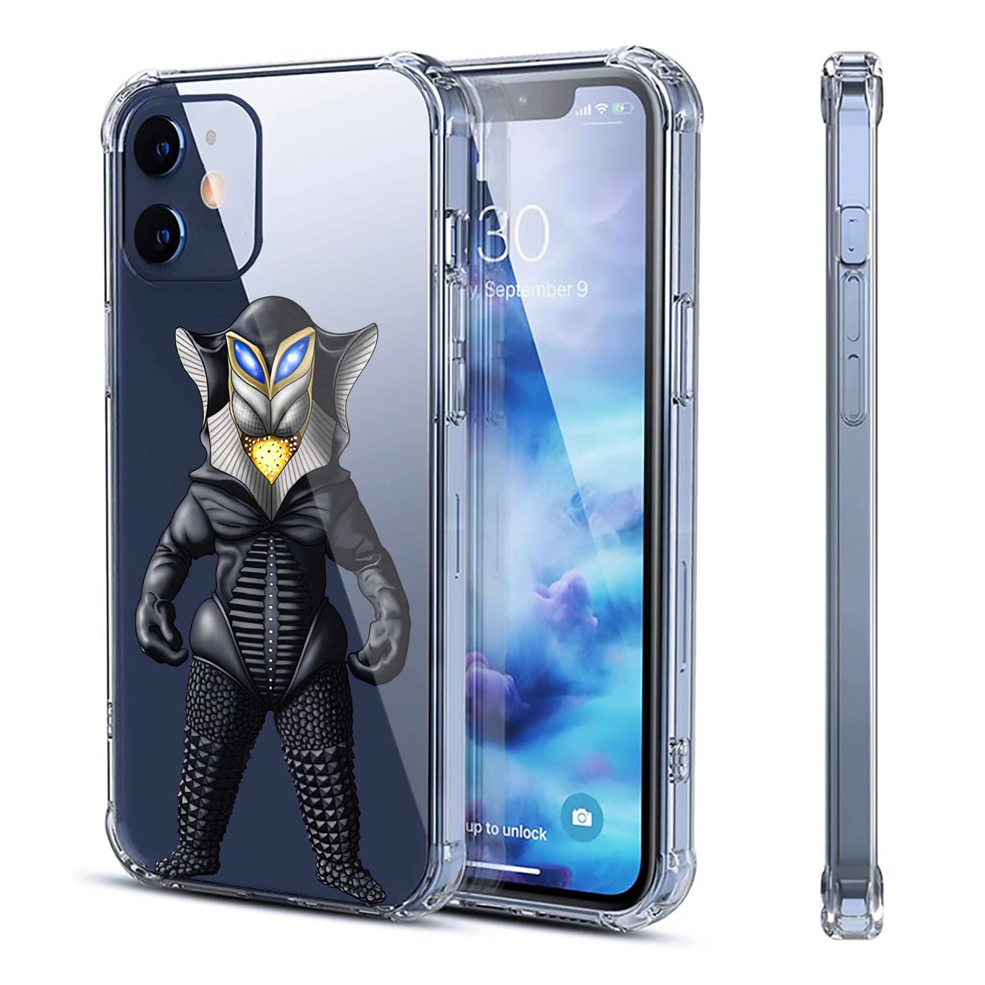 （画像用） ウルトラマン Ultraman 【iPhone 12シリーズ対応】透明スマホケース（クリアソフトケース）